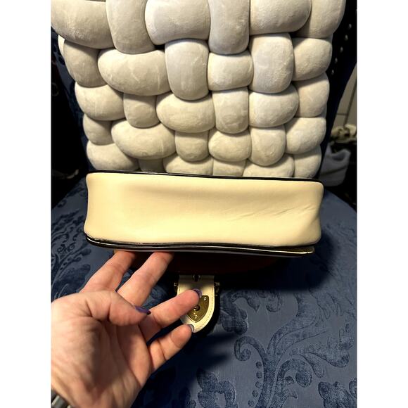 Coach Beige with Denim Logo Upcrafted Beat Saddle Bag - Picture 6 of 10